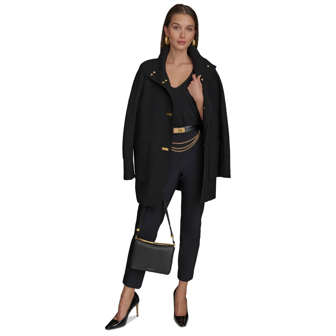 Manteau 'Crepe Stand-Collar' pour Femmes