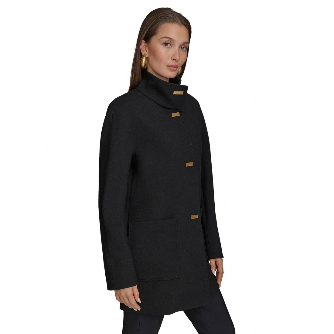 Manteau 'Crepe Stand-Collar' pour Femmes