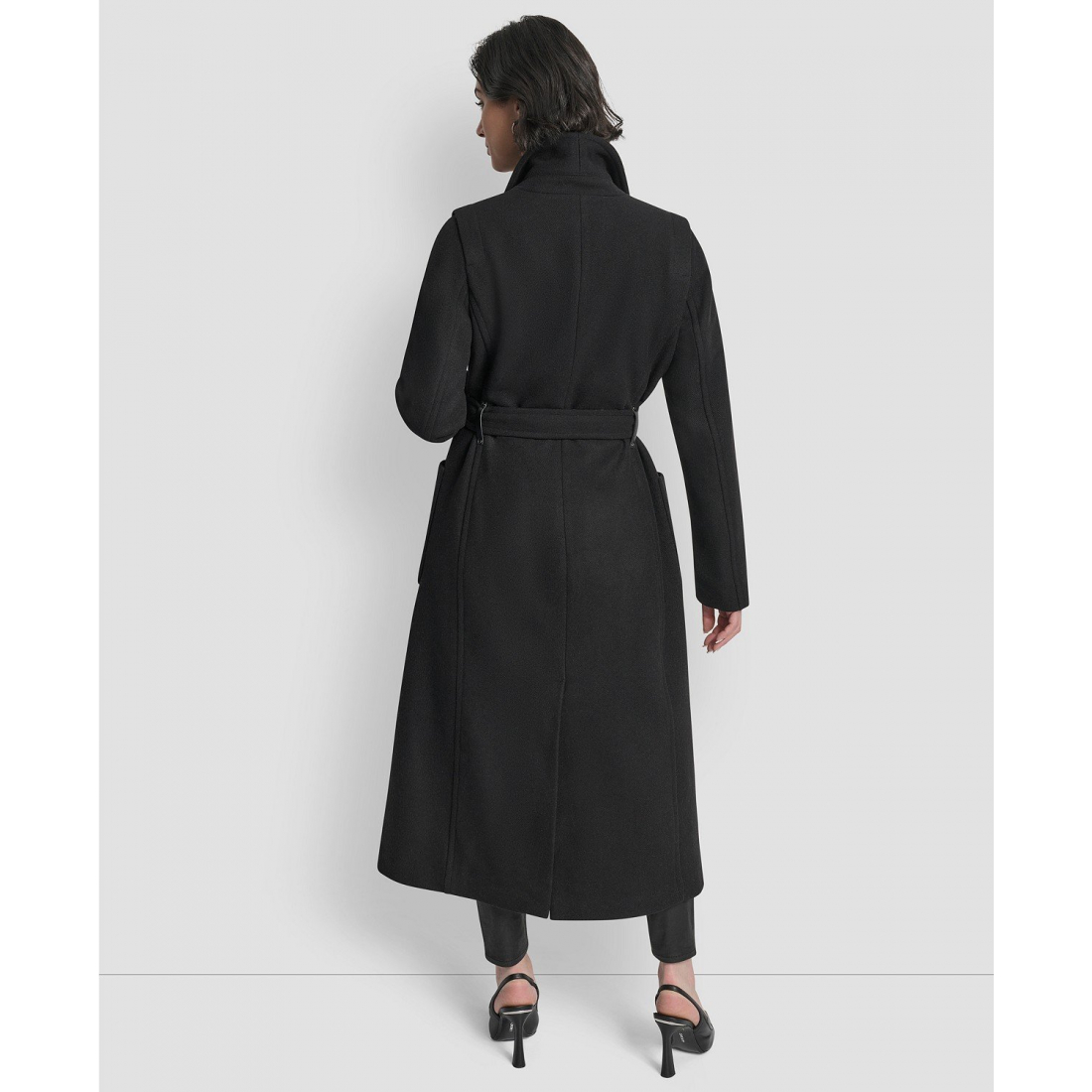 Manteau 'Notch Collar Belted' pour Femmes