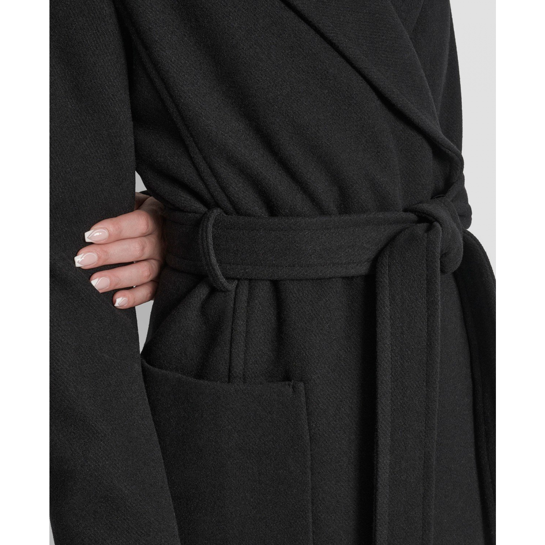 Manteau 'Notch Collar Belted' pour Femmes