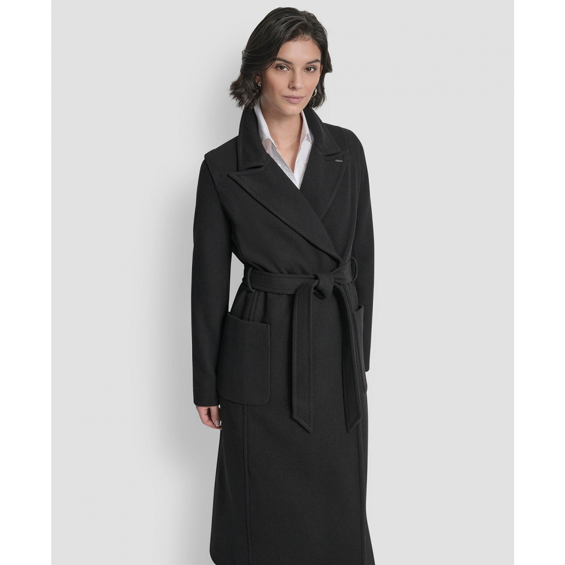 Manteau 'Notch Collar Belted' pour Femmes