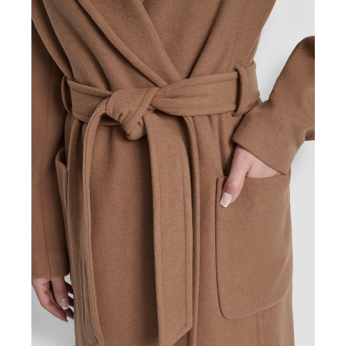 Manteau 'Notch Collar Belted' pour Femmes