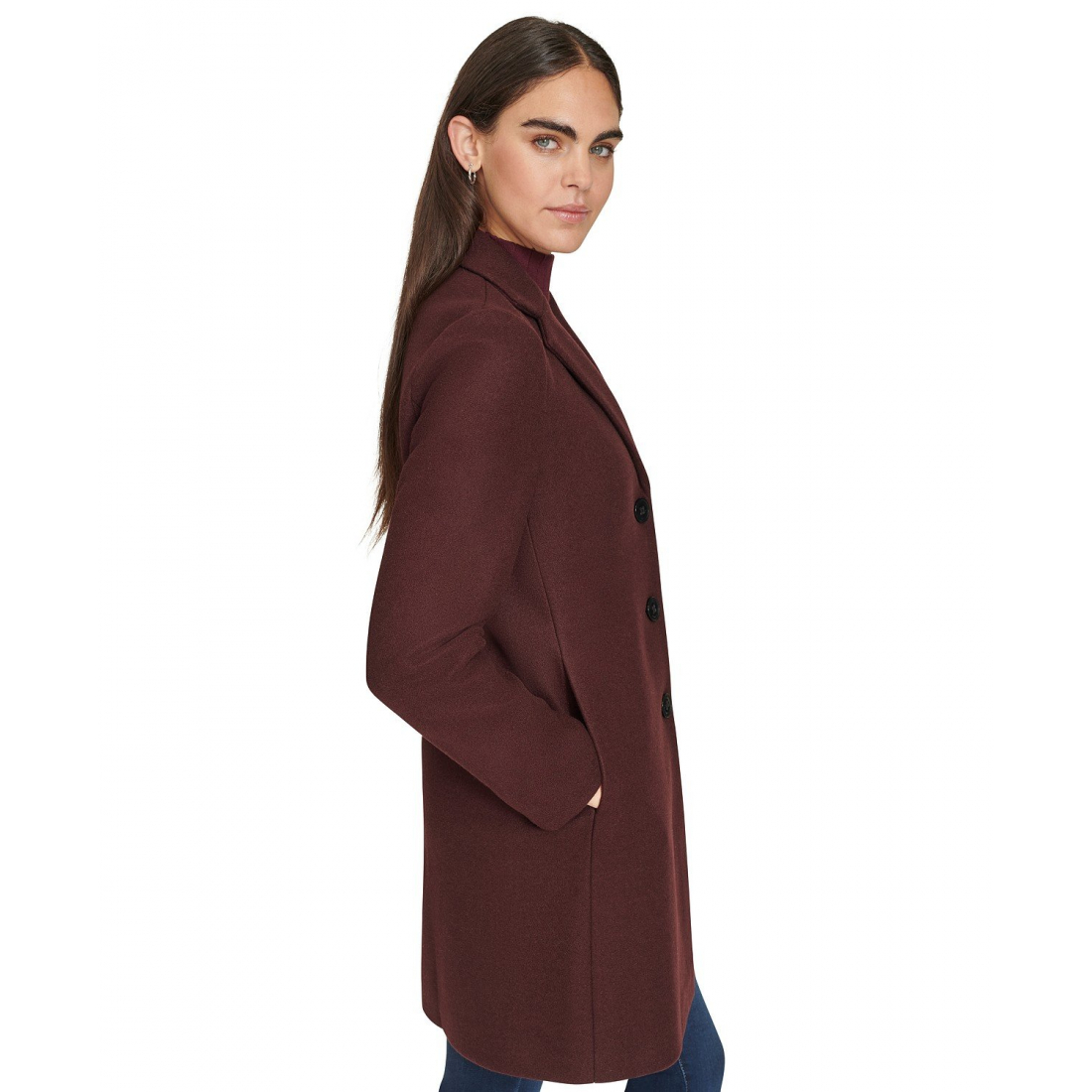 Women's 'Single-Breasted Notched-Collar' Coat