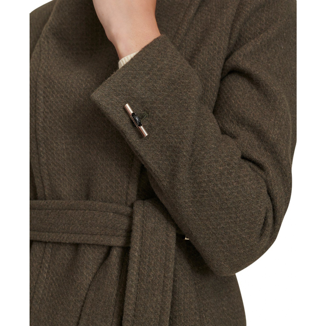 'Asymmetrical Belted' Wickelmantel für Damen