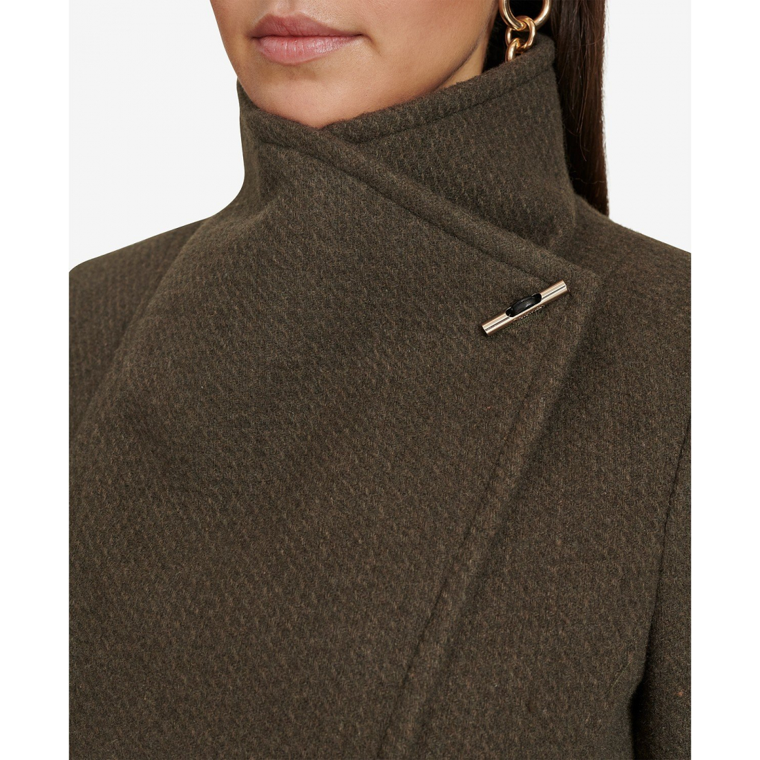 'Asymmetrical Belted' Wickelmantel für Damen