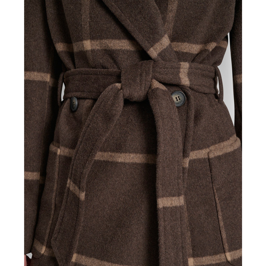 Manteau 'Notch Collar Belted' pour Femmes