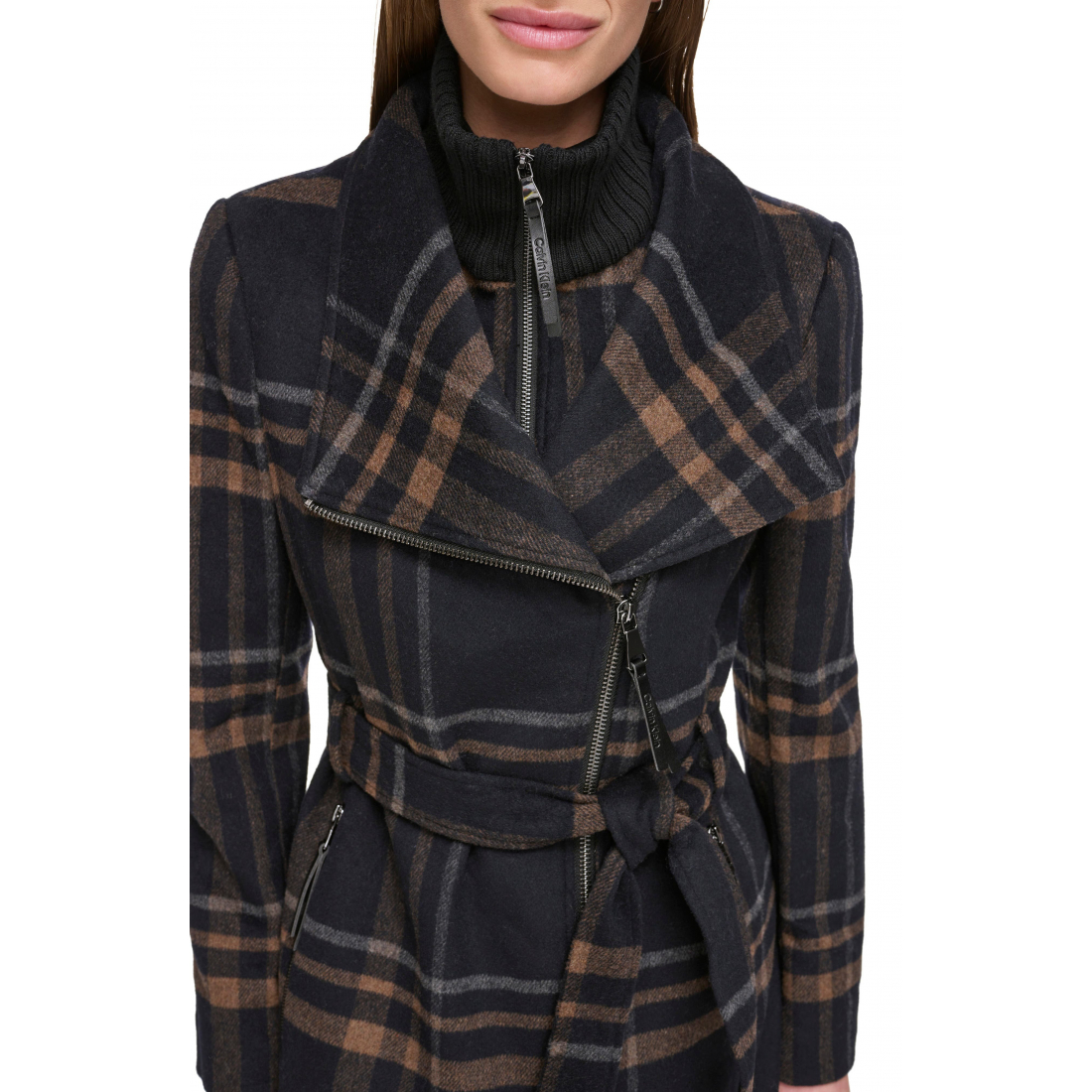 'Angled Zip Twill' Mantel für Damen