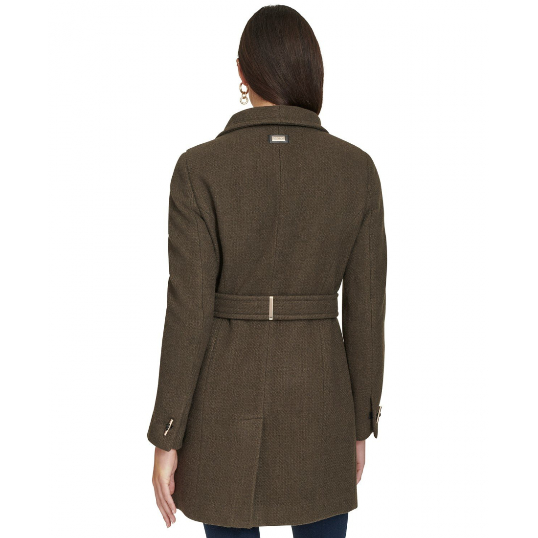 'Asymmetrical Belted' Wickelmantel für Damen