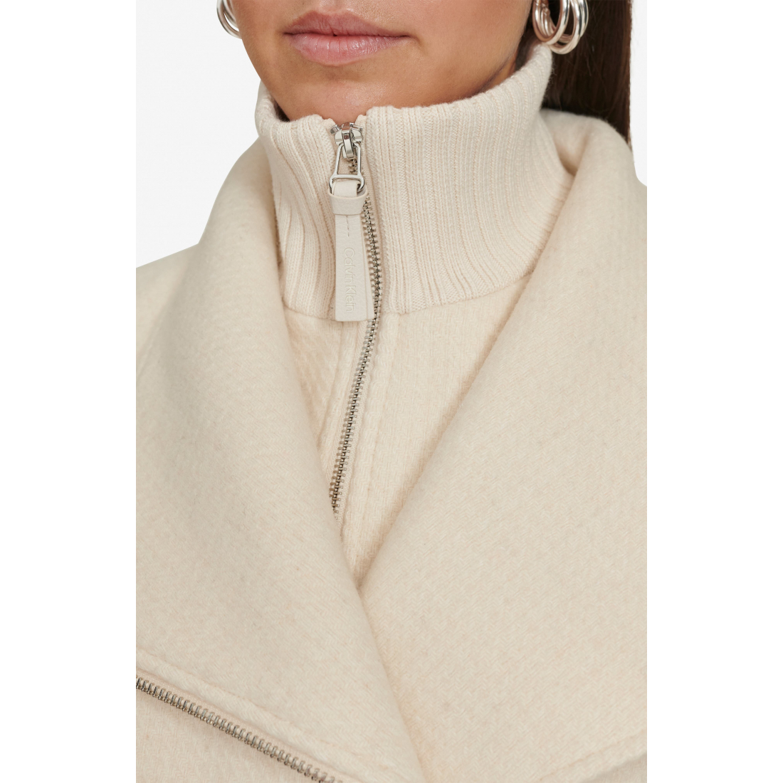 Women's 'Angled Zip Twill' Coat