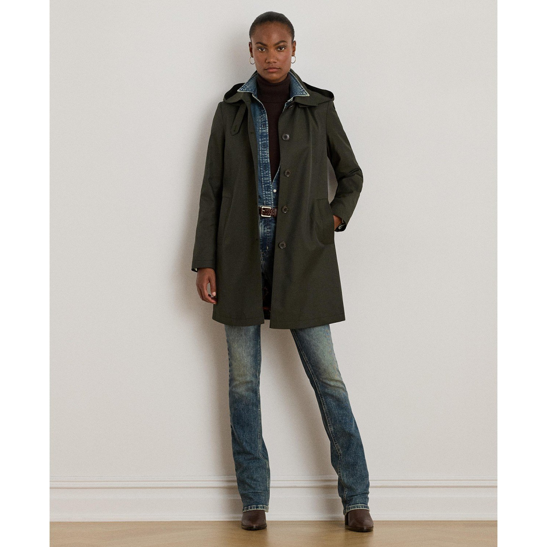 Imperméable 'Hooded A-Line' pour Femmes