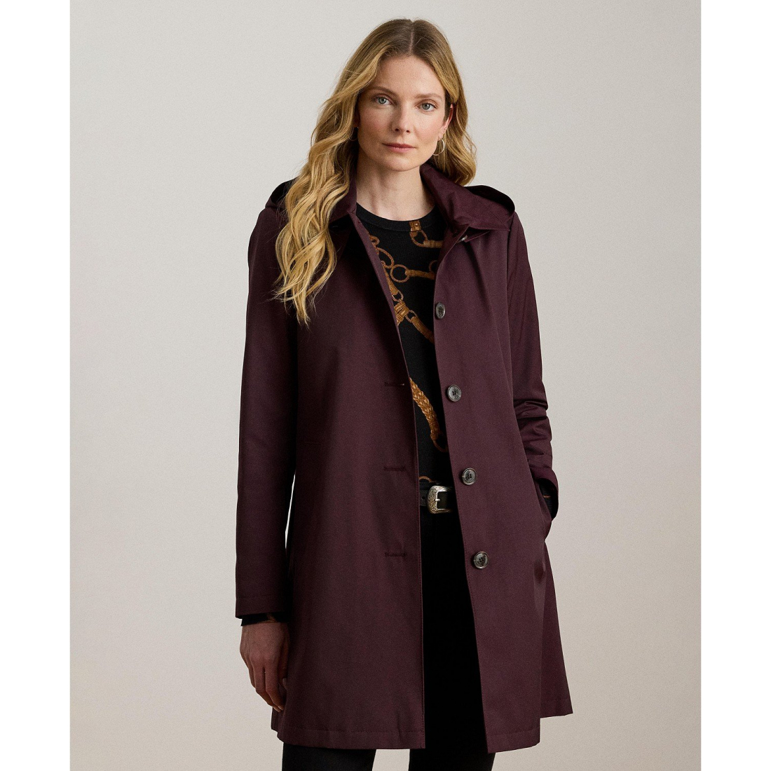 Imperméable 'Hooded A-Line' pour Femmes
