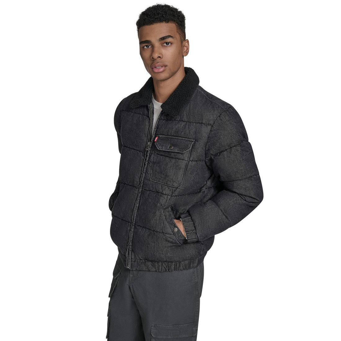 Veste 'Quilted Sherpa Collar' pour Hommes