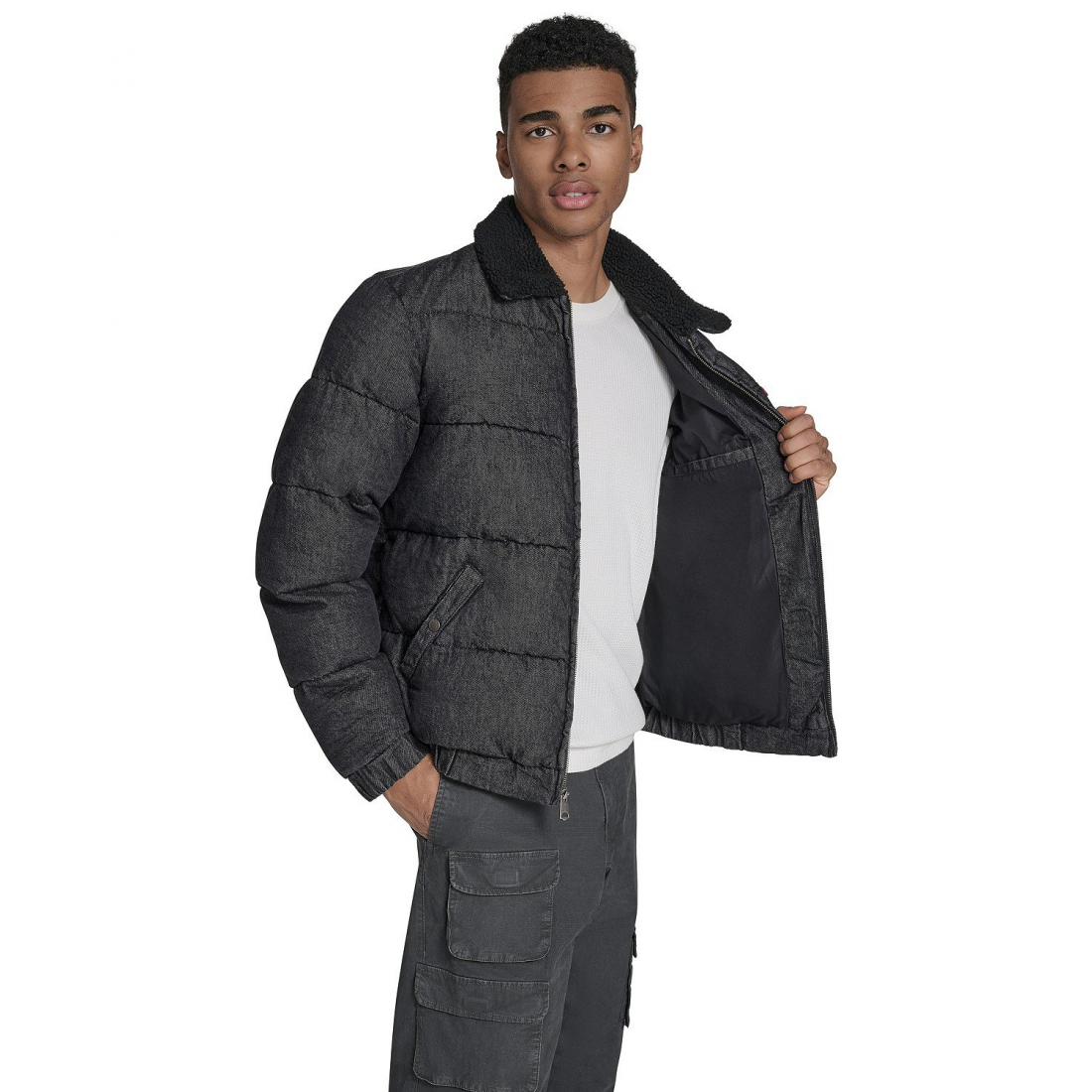 Veste 'Quilted Sherpa Collar' pour Hommes