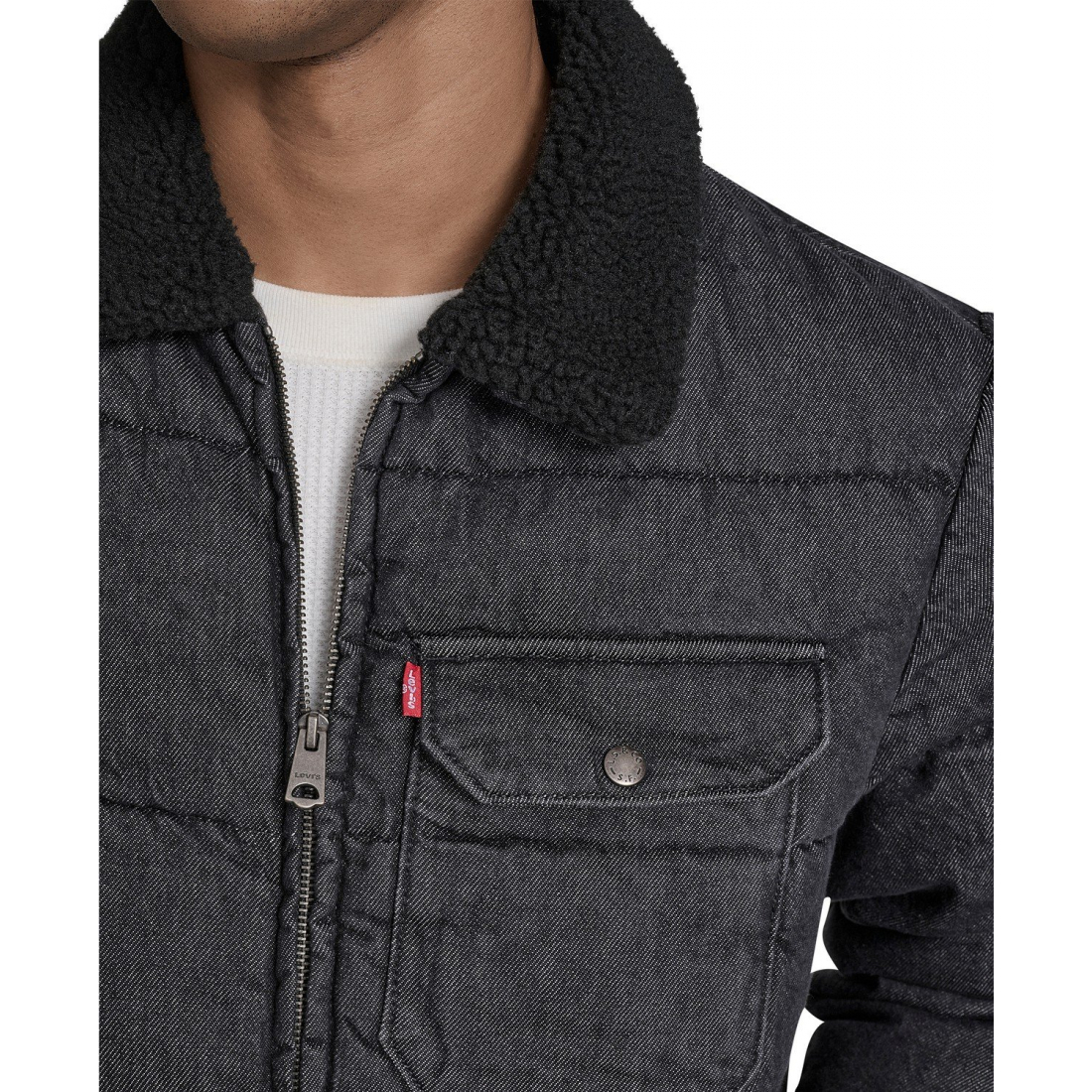 Veste 'Quilted Sherpa Collar' pour Hommes