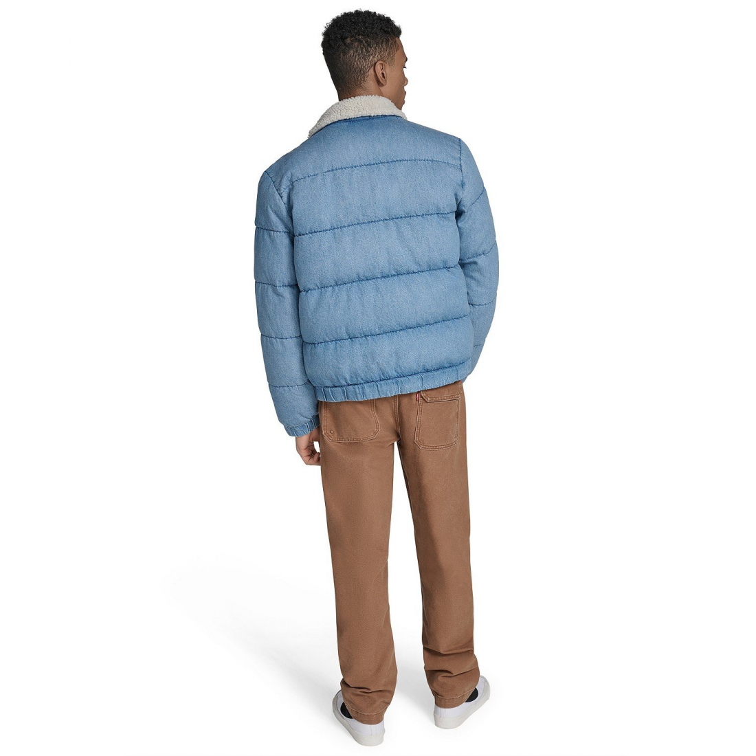 Veste en jeans 'Quilted Sherpa Collar' pour Hommes