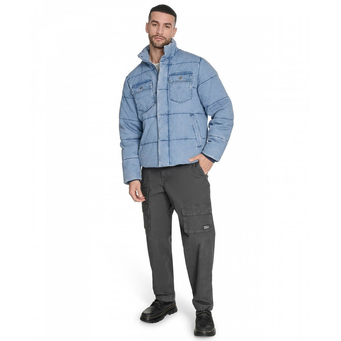Manteau matelassé 'Denim' pour Hommes