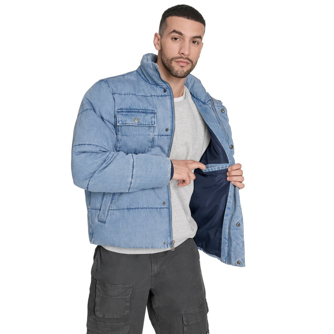 Manteau matelassé 'Denim' pour Hommes