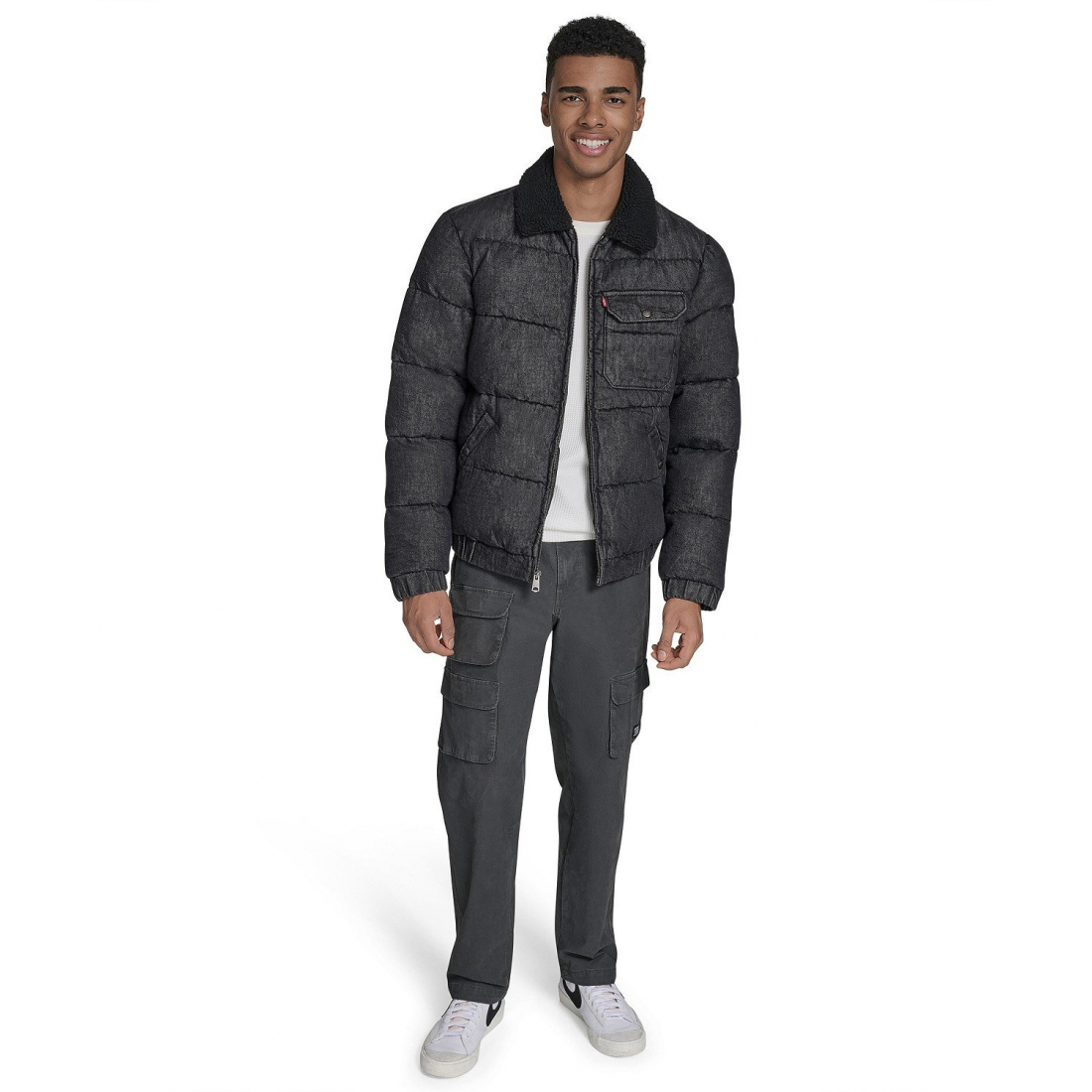 Veste 'Quilted Sherpa Collar' pour Hommes