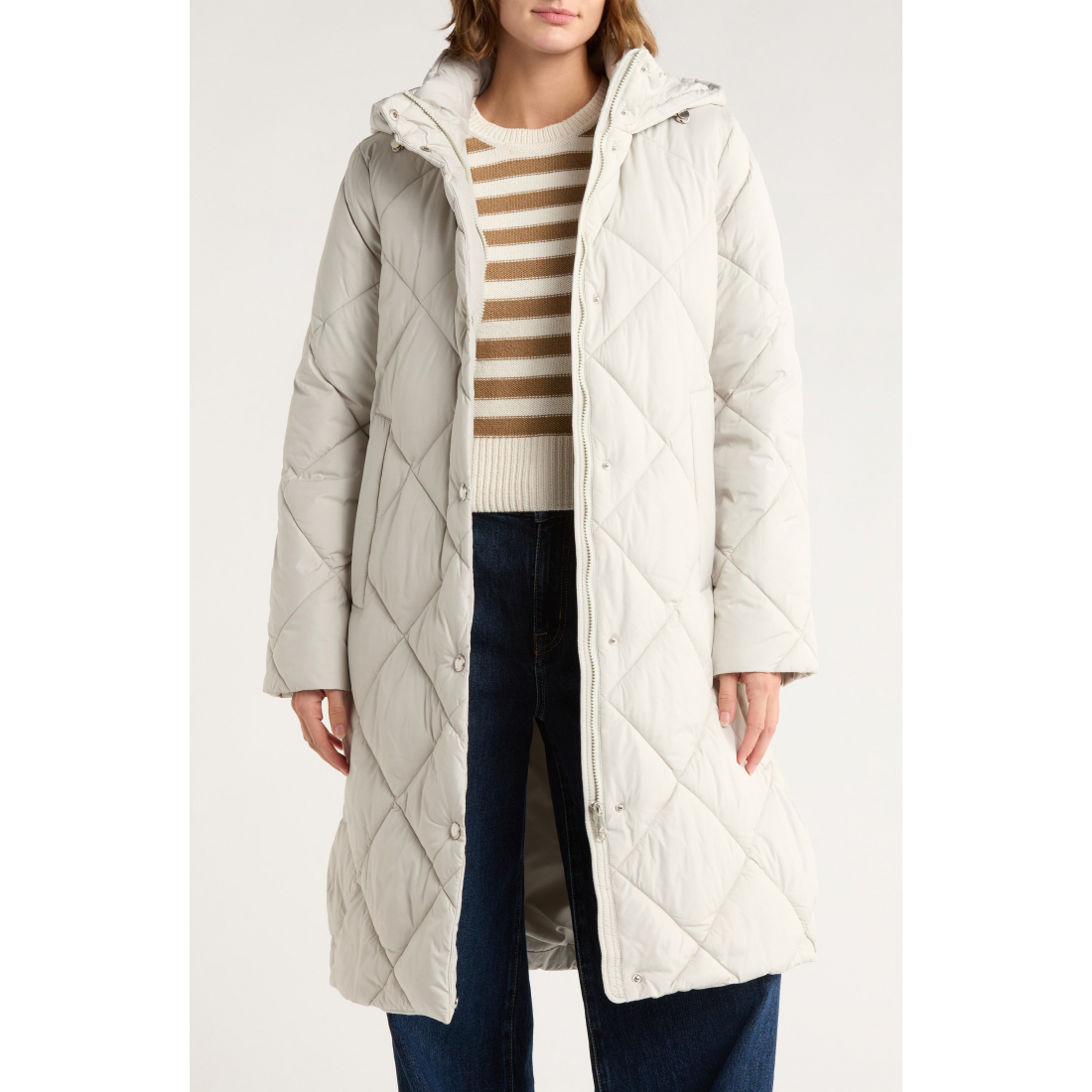 Veste matelassée 'Hooded Long Quilted' pour Femmes