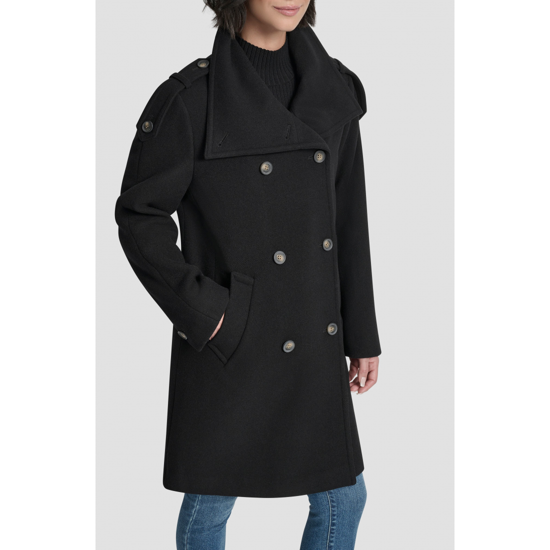 Manteau 'Double Breasted Wool Blend Military' pour Femmes