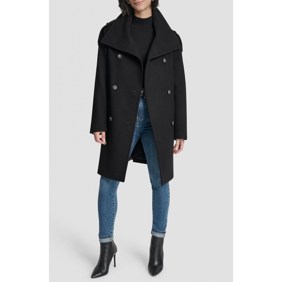 Manteau 'Double Breasted Wool Blend Military' pour Femmes