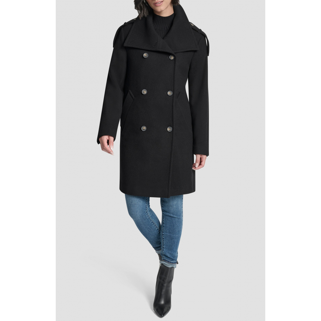 Manteau 'Double Breasted Wool Blend Military' pour Femmes