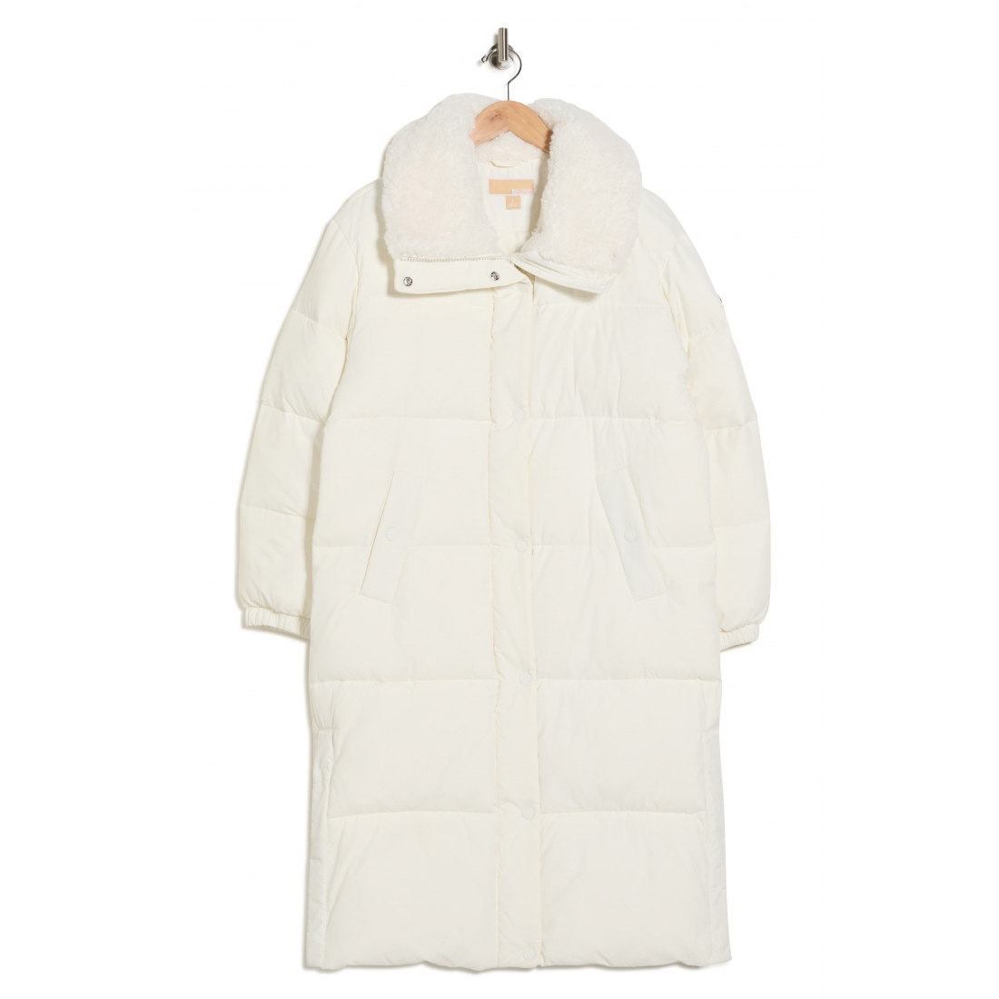'Faux Shearling Collared 450 Fill Power Longline' Pufferjacke für Damen