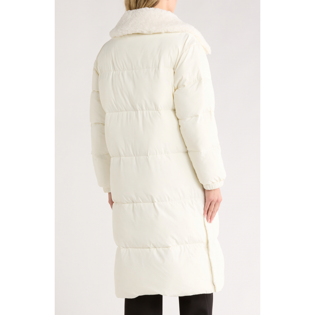 'Faux Shearling Collared 450 Fill Power Longline' Pufferjacke für Damen