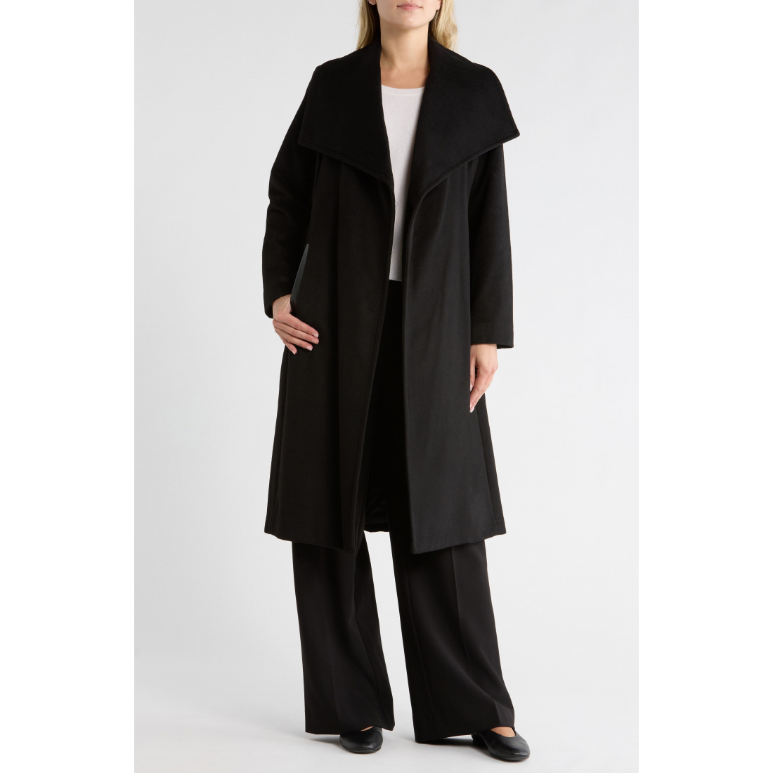 Manteau 'Wool Blend Longline' pour Femmes
