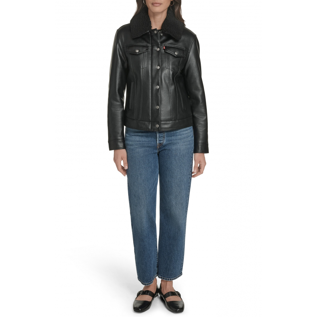 Veste 'Faux Leather' pour Femmes