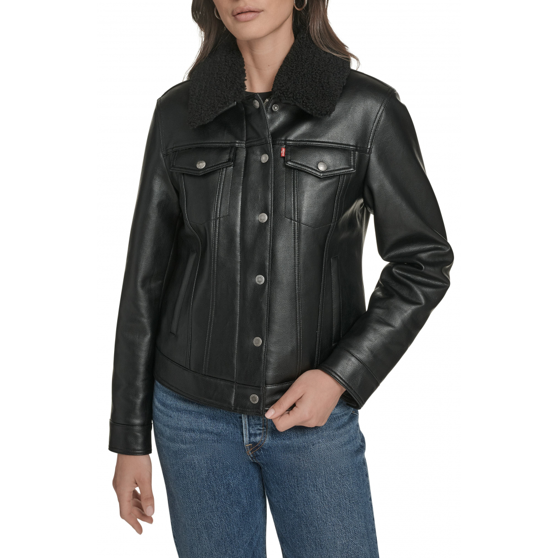 Veste 'Faux Leather' pour Femmes