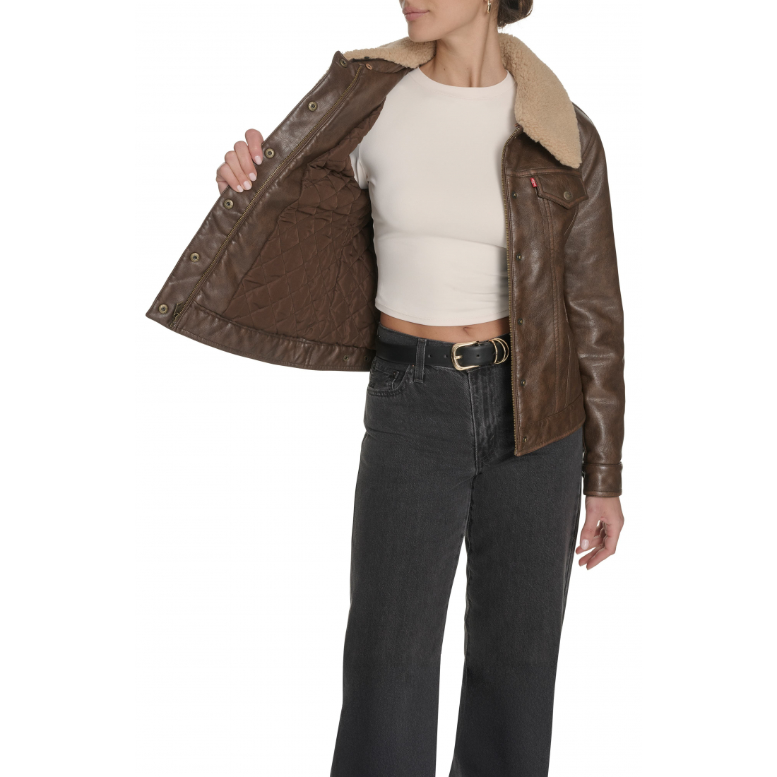 Veste 'Faux Leather' pour Femmes