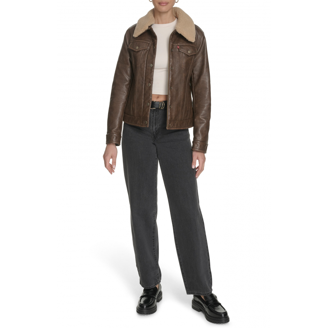 Veste 'Faux Leather' pour Femmes