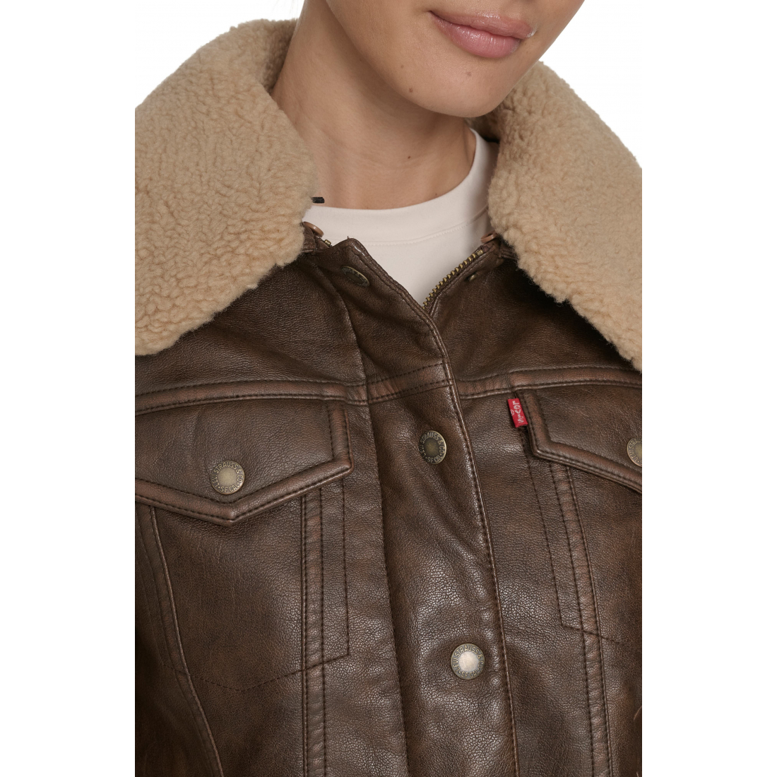 Veste 'Faux Leather' pour Femmes