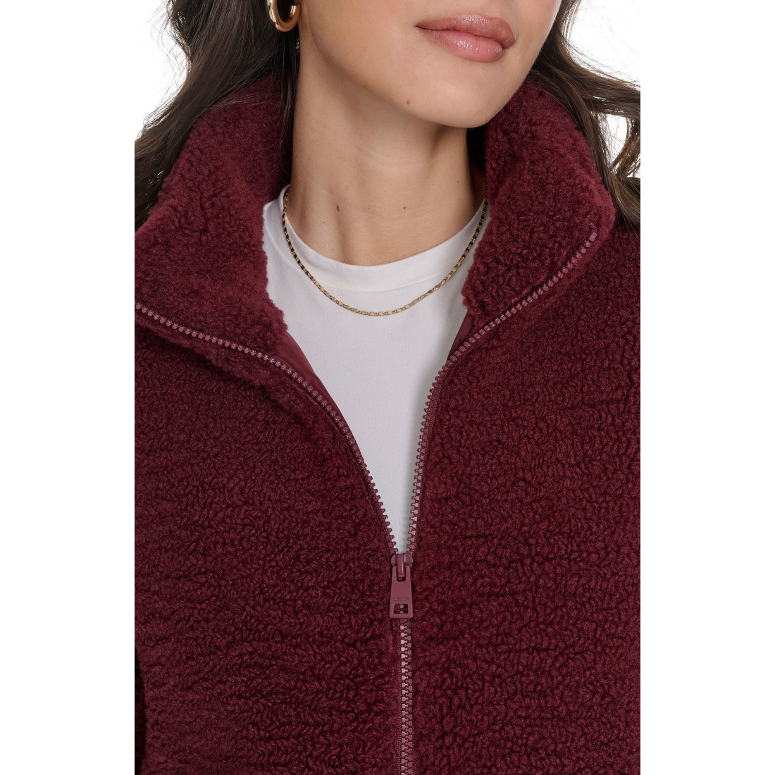 Manteau Teddy 'Zip Front Teddy' pour Femmes