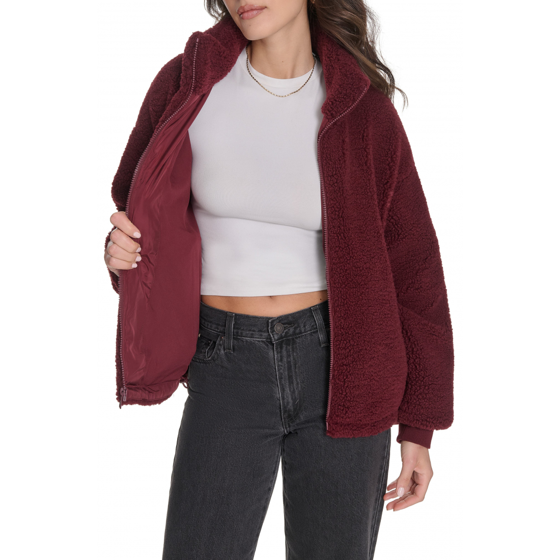 Manteau Teddy 'Zip Front Teddy' pour Femmes