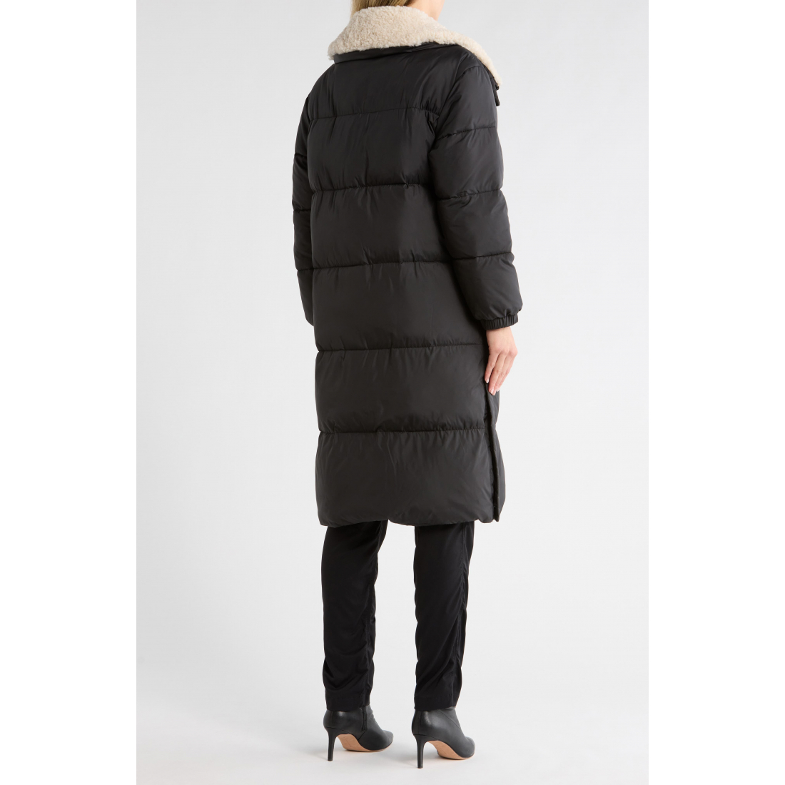 Veste matelassée 'Faux Shearling Collared 450 Fill Power Longline' pour Femmes