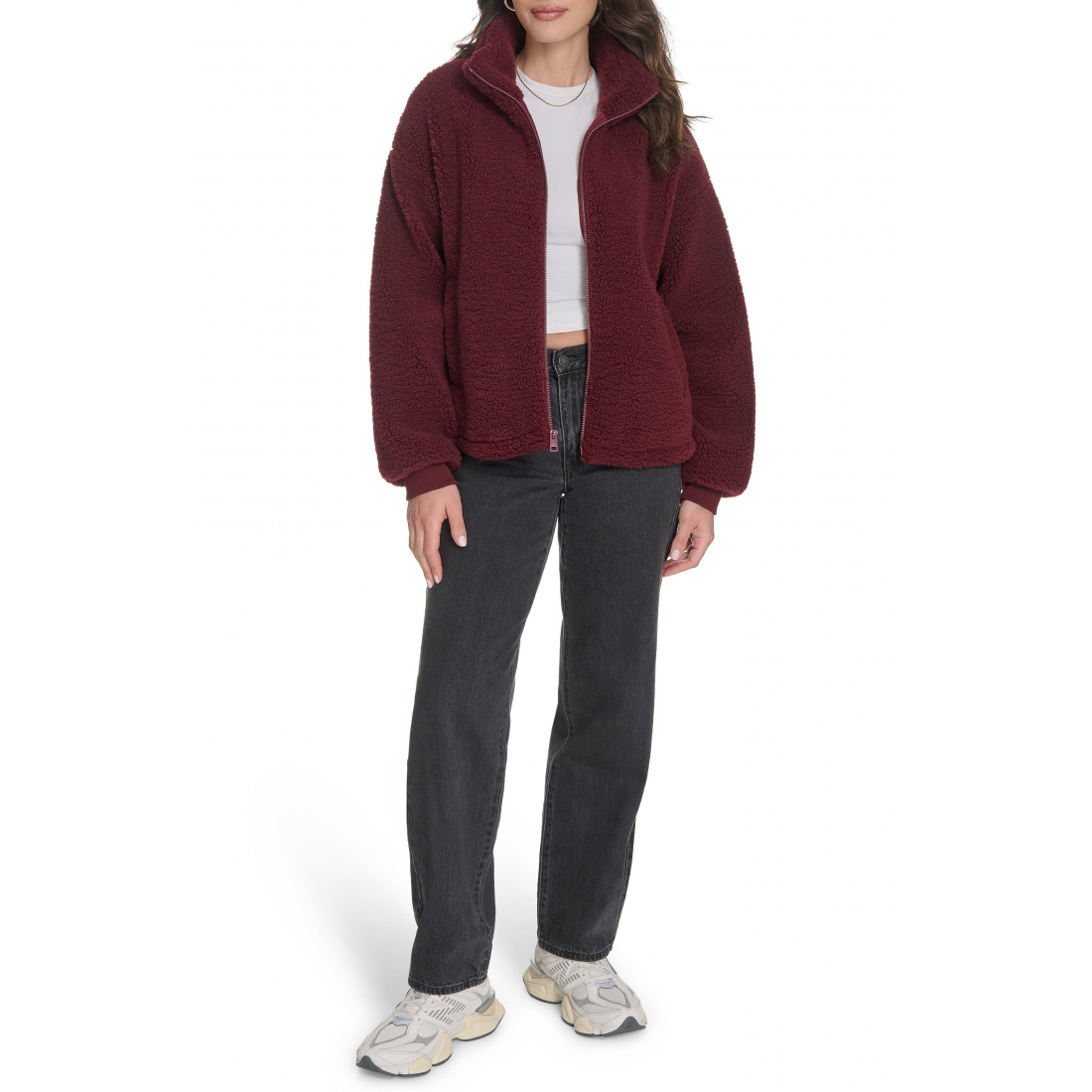 Manteau Teddy 'Zip Front Teddy' pour Femmes