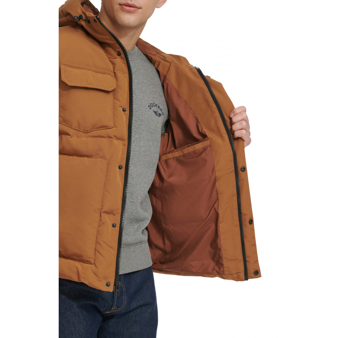 Veste matelassée 'Water Resistant Hooded Quilted' pour Hommes
