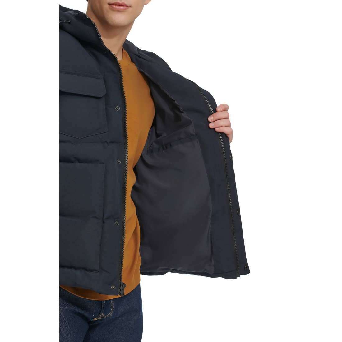 Veste matelassée 'Water Resistant Hooded Quilted' pour Hommes