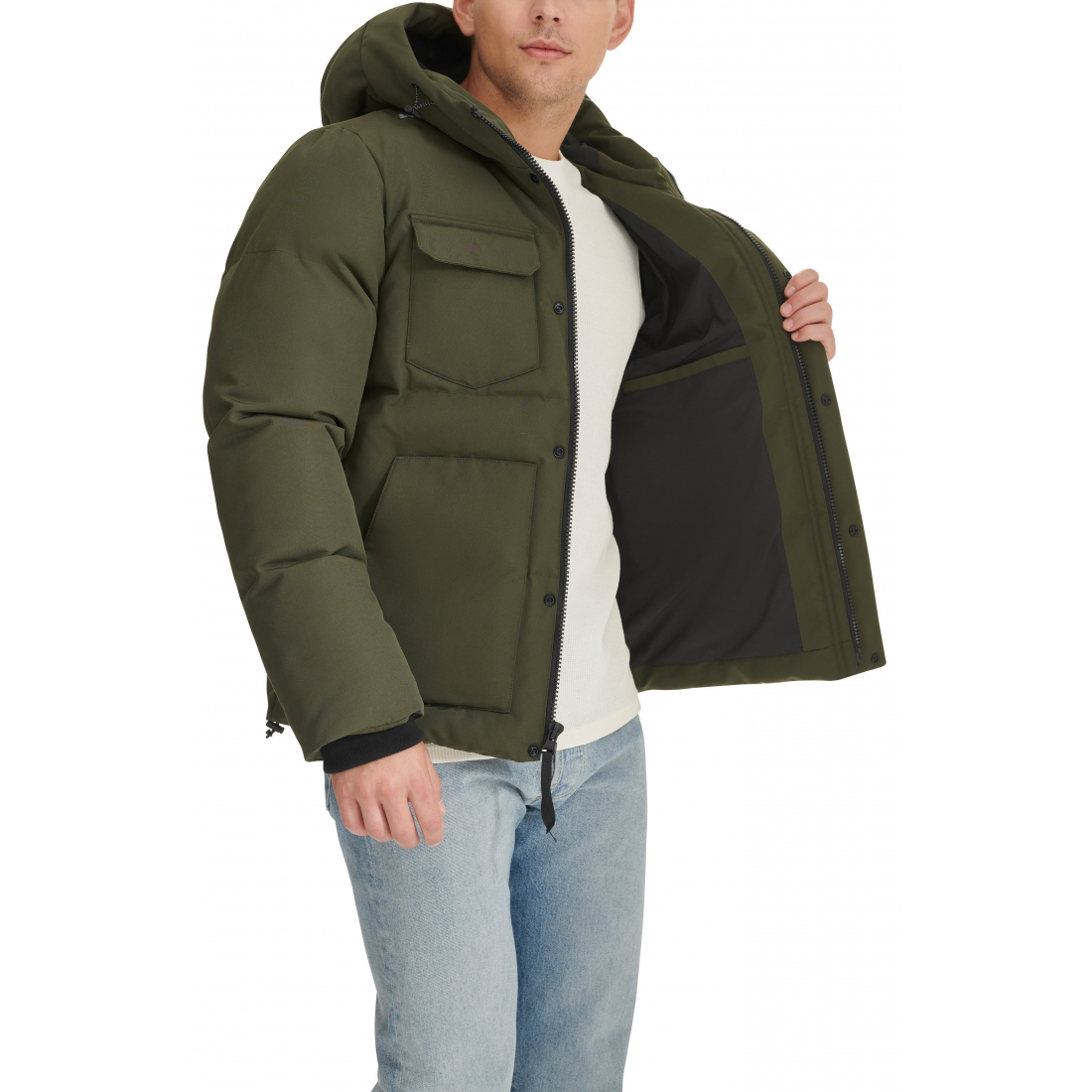 Veste matelassée 'Water Resistant Hooded Quilted' pour Hommes