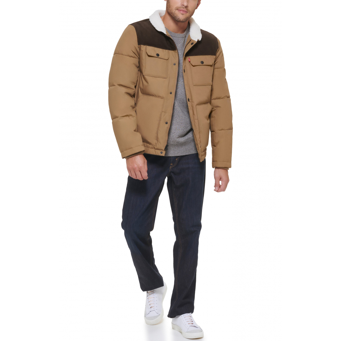 Veste matelassée 'Woodsman High Pile Fleece' pour Hommes