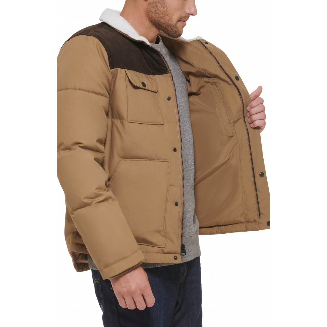 Veste matelassée 'Woodsman High Pile Fleece' pour Hommes
