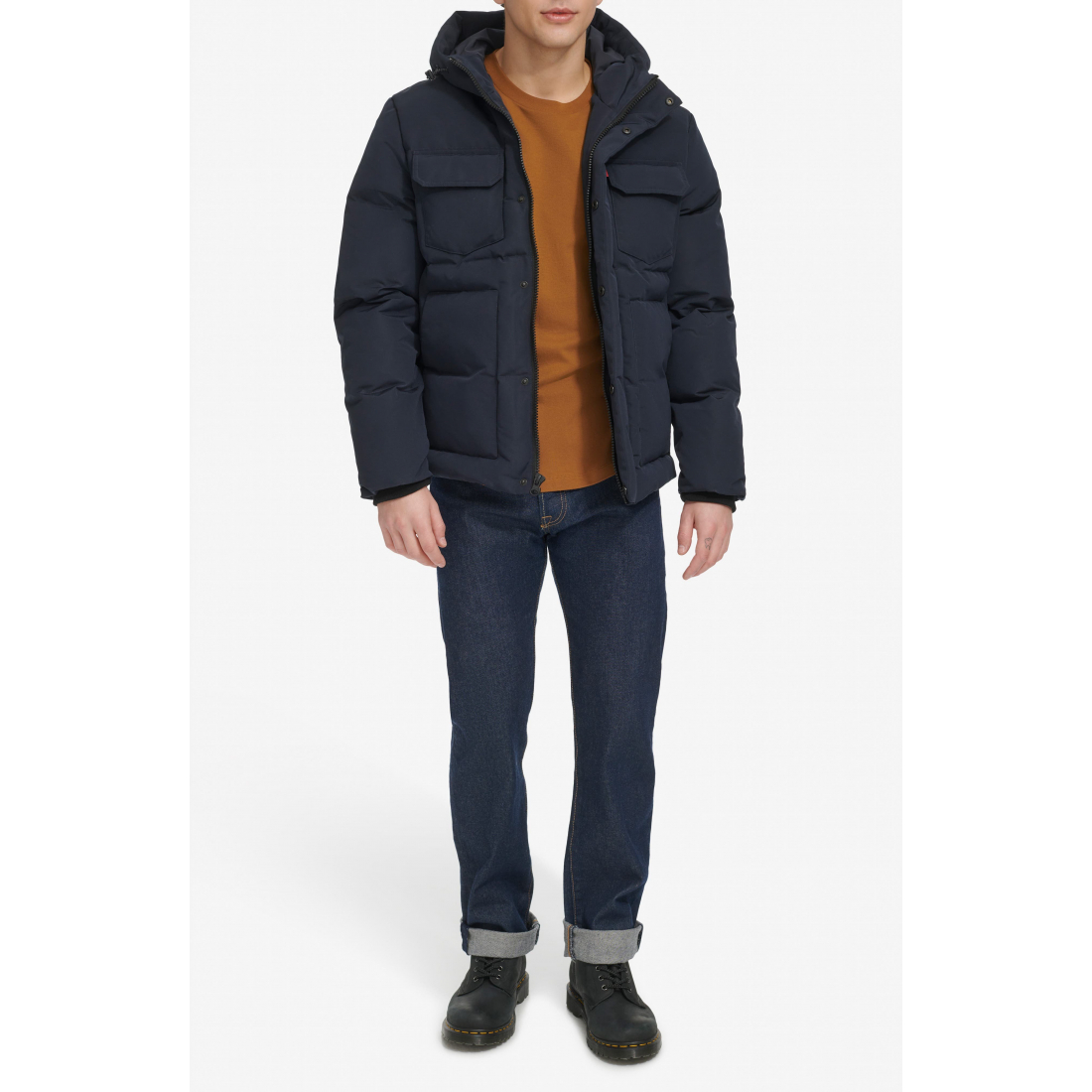 Veste matelassée 'Water Resistant Hooded Quilted' pour Hommes
