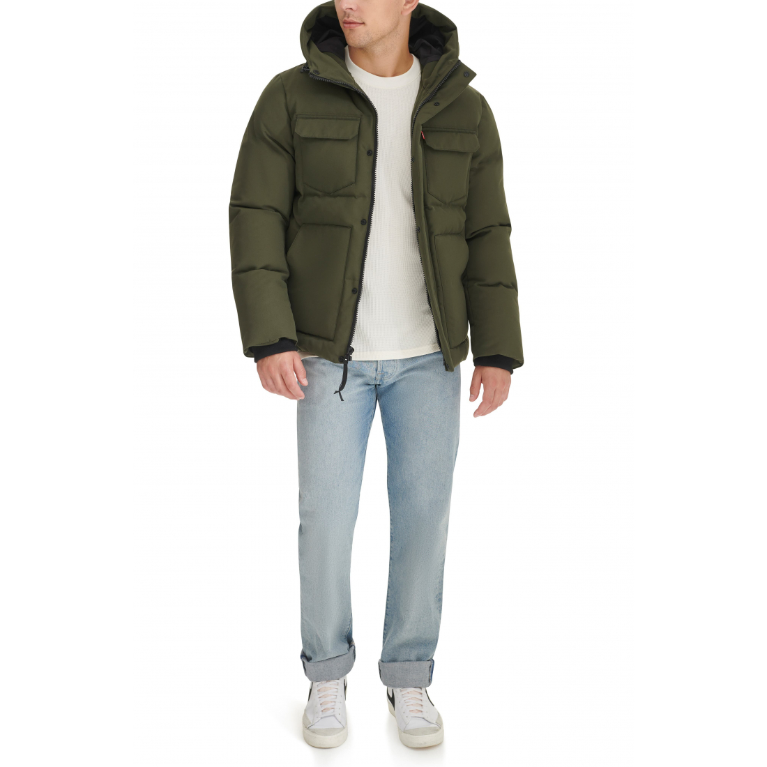 Veste matelassée 'Water Resistant Hooded Quilted' pour Hommes