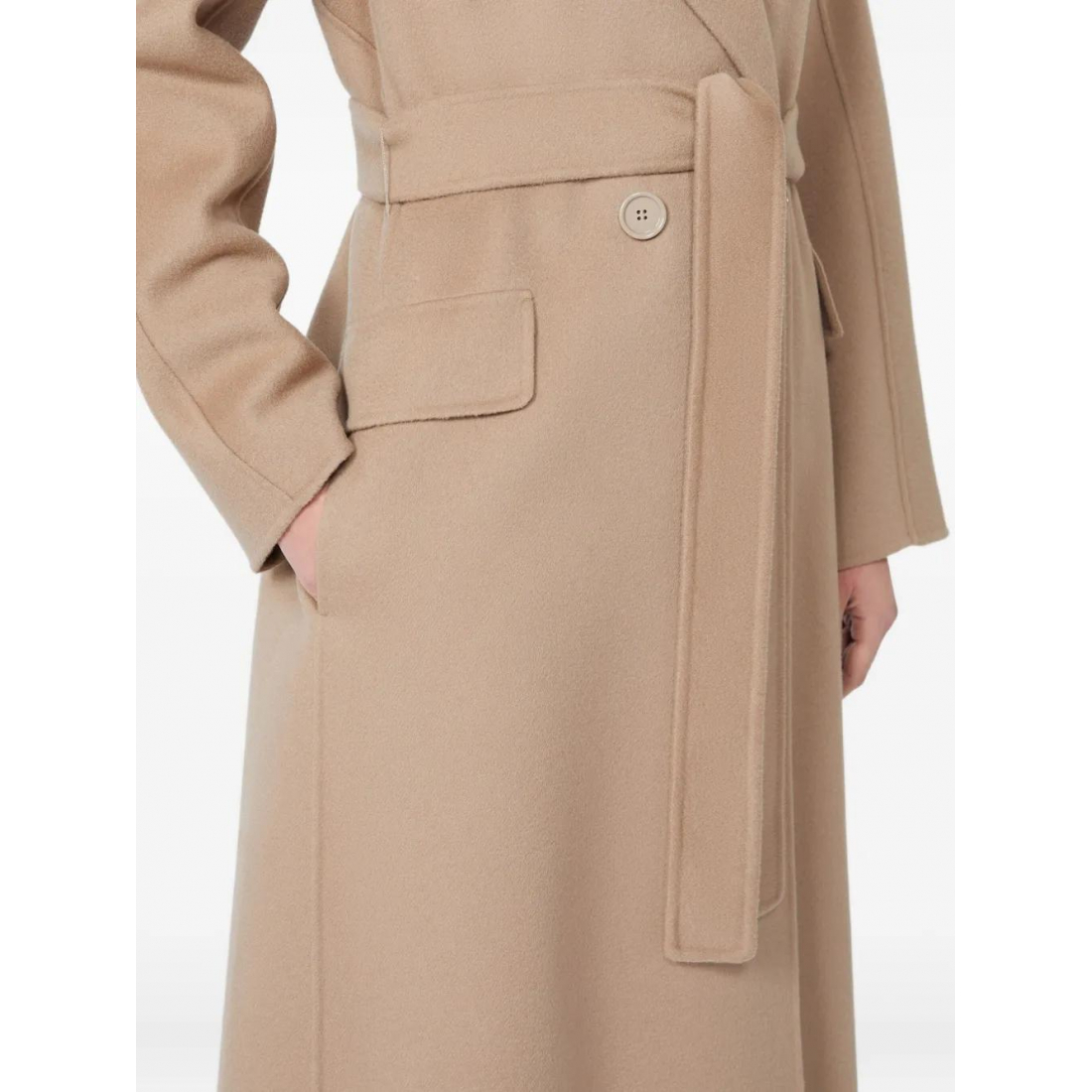 Manteau à ceinture 'Belted Notched-Lapel' pour Femmes