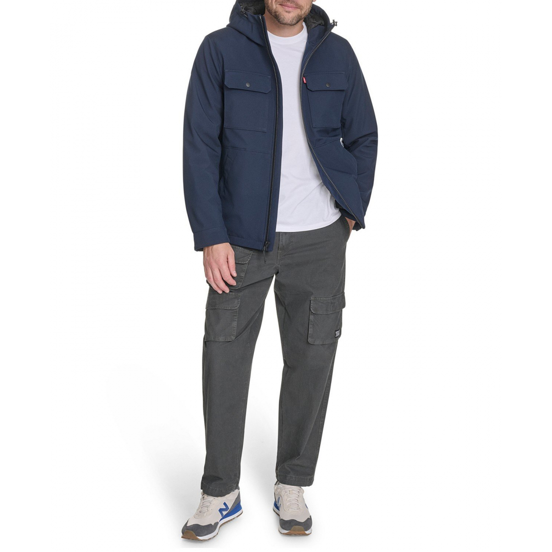 Veste matelassée 'Rib Stop Softshell Hooded' pour Hommes