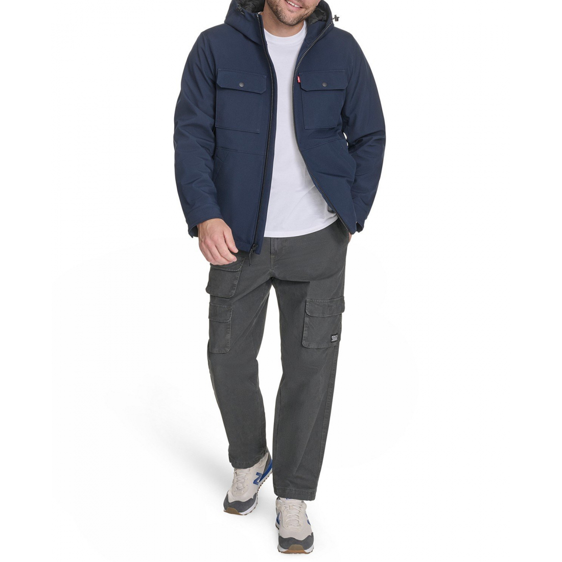 Veste matelassée 'Rib Stop Softshell Hooded' pour Hommes