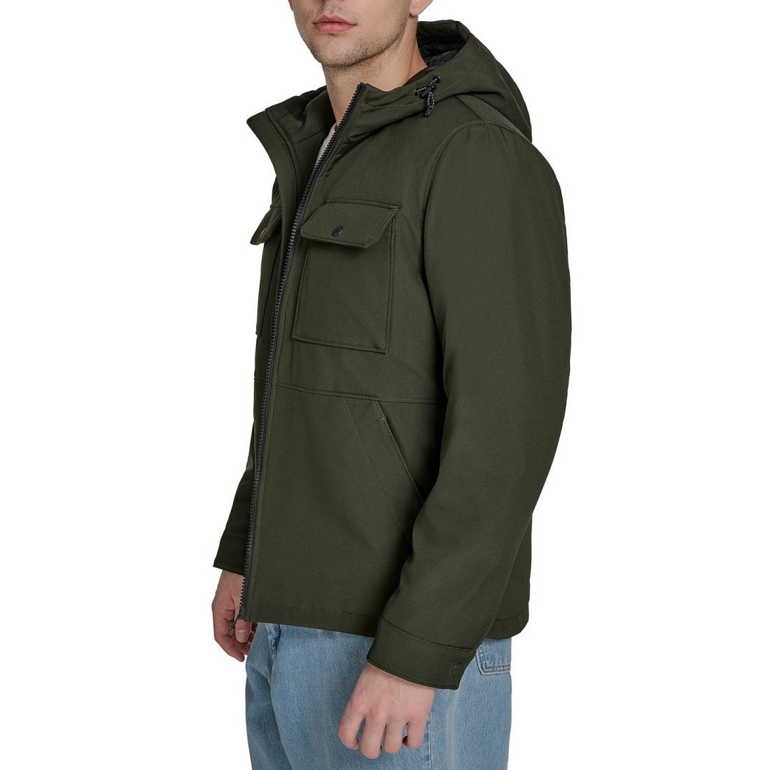 Veste matelassée 'Rib Stop Softshell Hooded' pour Hommes
