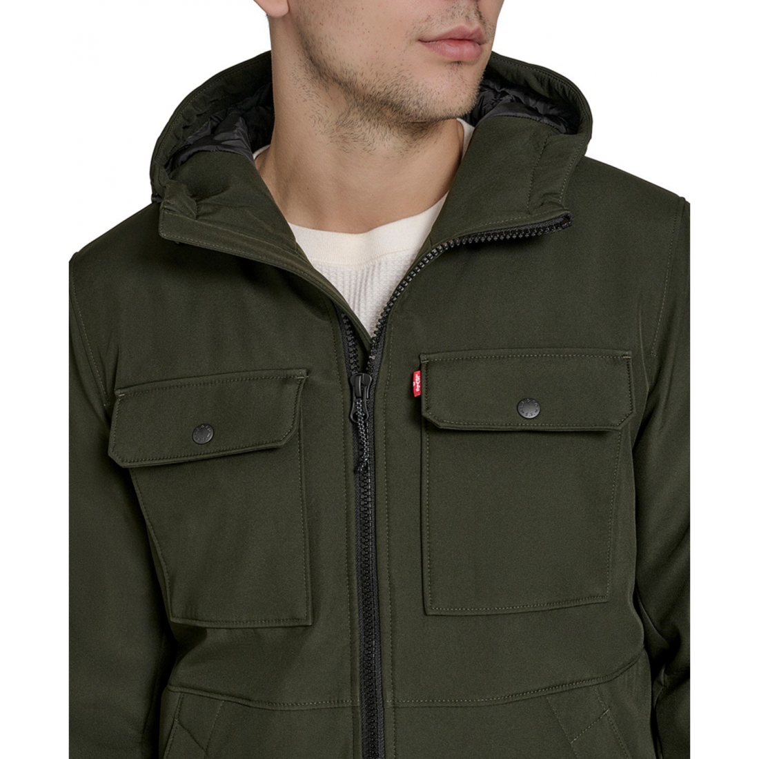 Veste matelassée 'Rib Stop Softshell Hooded' pour Hommes